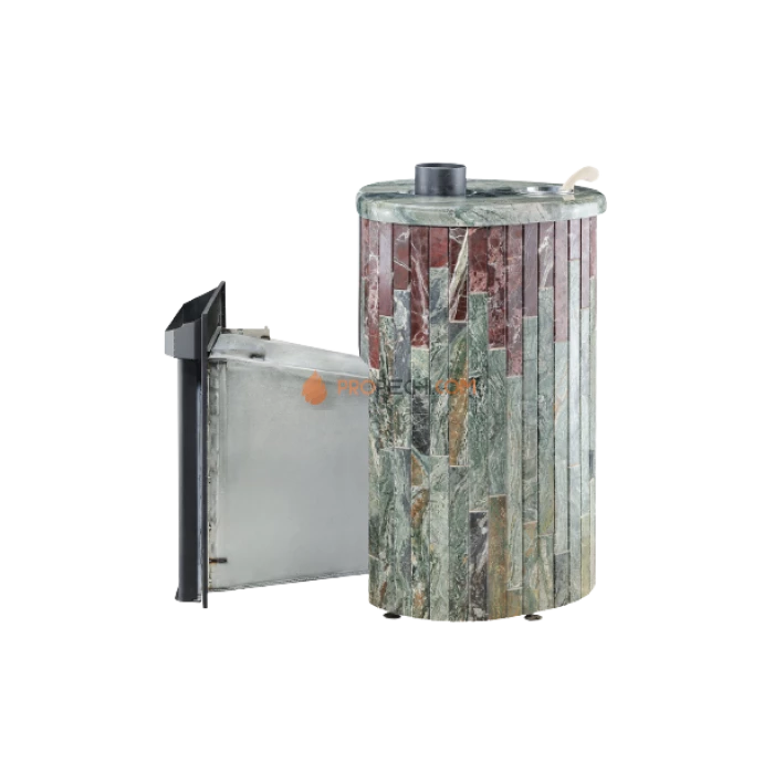 Дровяная печь для бани Ферингер Оптима До 28 м³ - Жадеит + Россо Леванте