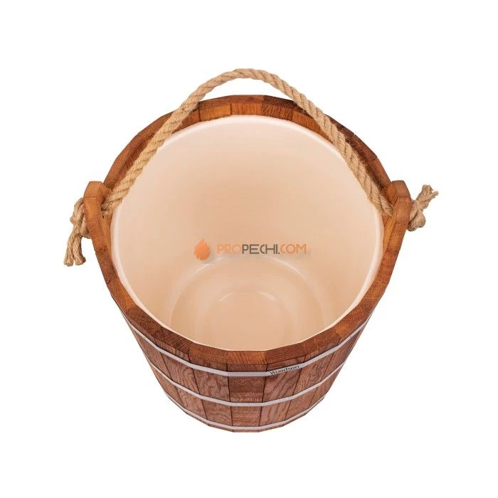 Запарник Woodson с пластиковой вставкой, 20 л, дуб