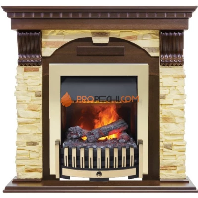 Каминокомплект Dimplex Dublin - Темный дуб / Сланец с очагом Danville Brass FB2