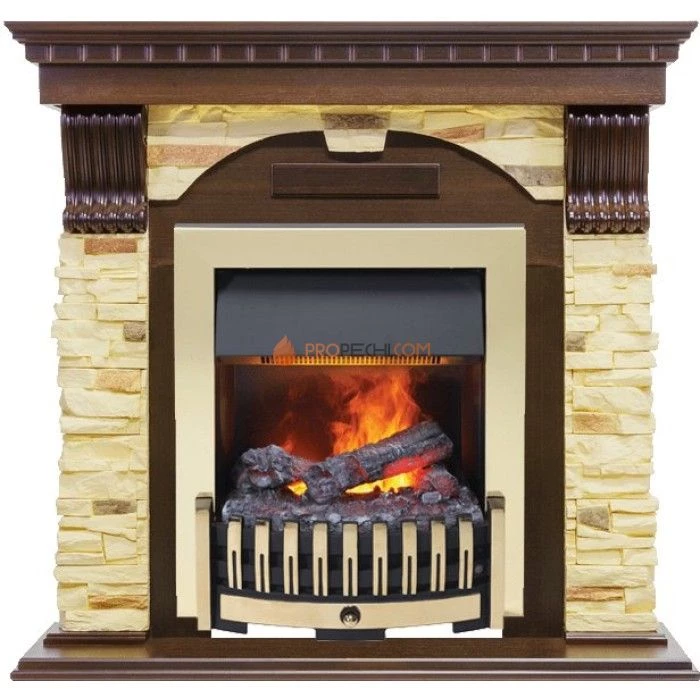 Каминокомплект Dimplex Dublin - Темный дуб / Сланец с очагом Danville Brass FB2