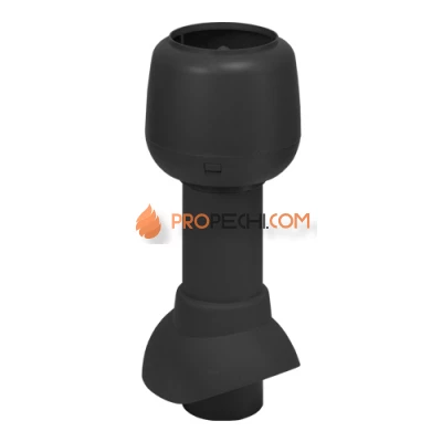 Вентиляционный выход с колпаком 110/500 черный