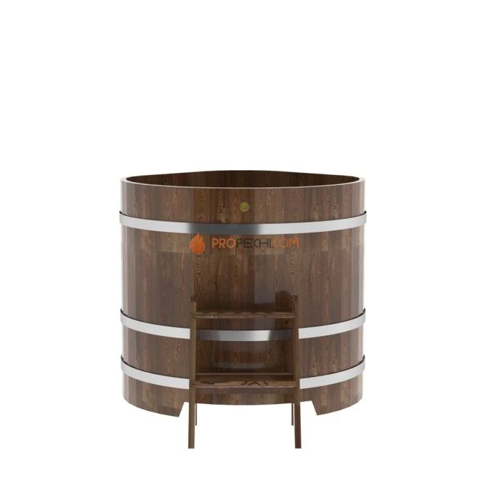 Купель BentWood угловая из сращенных ламелей мореной лиственницы 1,03х1,03