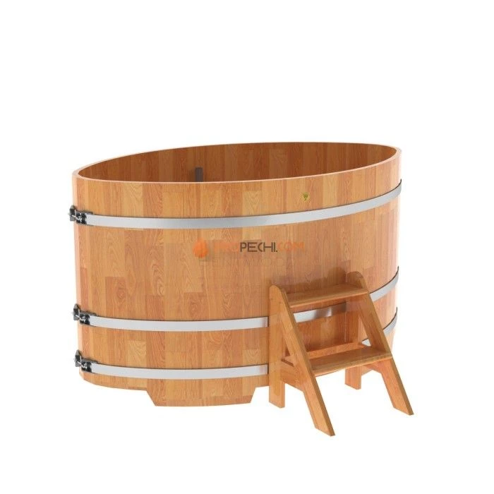 Купель BentWood овальная из сращенных ламелей натуральной лиственницы 1,08х1,75