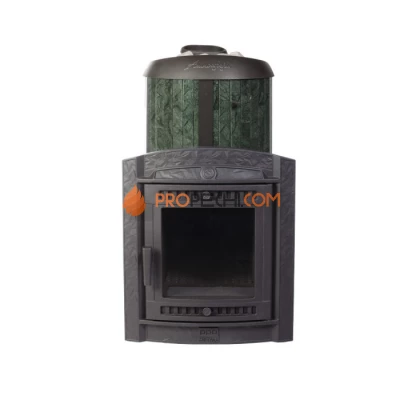 Чугунная печь для бани Атмосфера XL (Про) ламели Верде Гватемала наборный рисунок