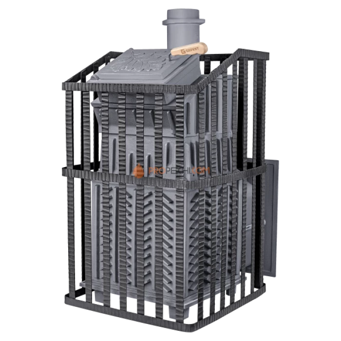 Чугунная печь для бани Гефест Гром 50П2 Ураган