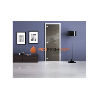 Стеклянная межкомнатная дверь DoorWood с фотопечатью Ral 7003, 2000х700 мм