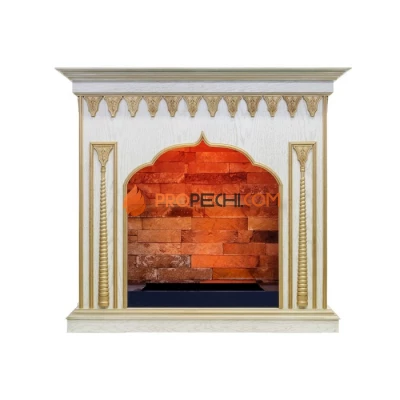 Портал Dimplex Abu-Dabi - Белый дуб, патина золото