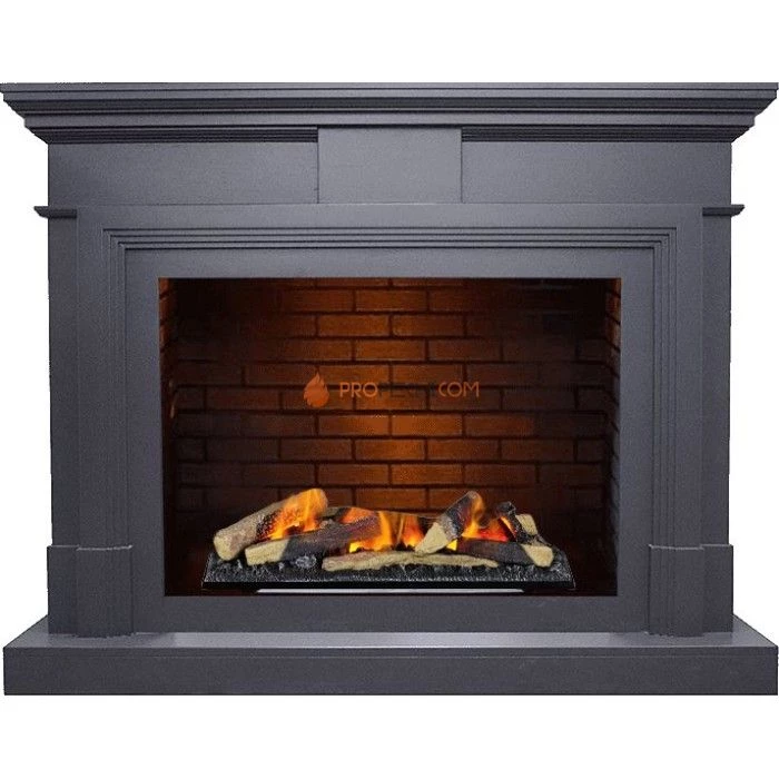 Каминокомплект Dimplex Coventry - Серый графит / Кирпич с очагом Cassette 600 LNH-INT (с дровами)