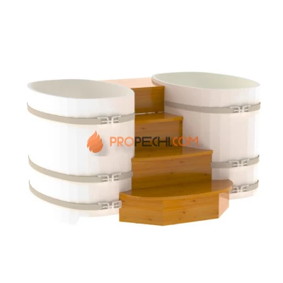 Подиум BentWood на 2 купели 0,76х1,16 Рустик натуральный