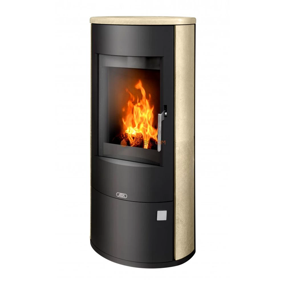 Печь-камин ABX Aspen 7 черная сталь мокка крем