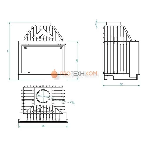 Каминная топка Tarnavva Monolity 18KW Primero