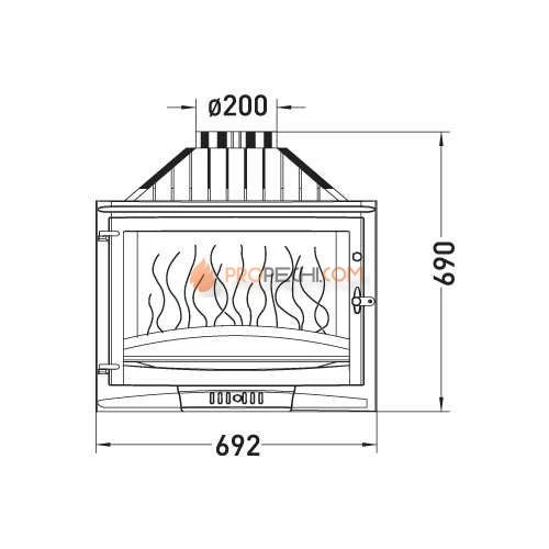 Каминная топка Invicta Selenic 700 Right