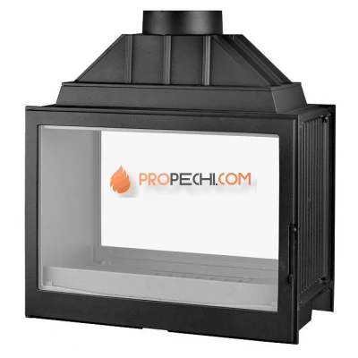 Каминная топка Liseo Castiron LCI 7 GDF двусторонняя, с подводом внешнего воздуха