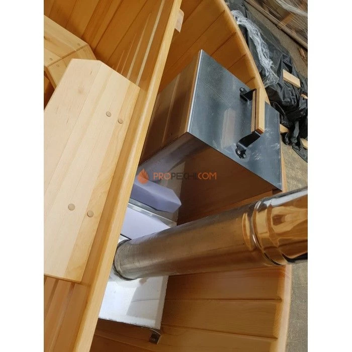 Фурако круглая НКЗ из кедра, диаметр 150 см, высота 120 см (внутренняя печь)