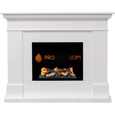 Каминокомплект Dimplex California - Белый (Глубина 380) с очагом Cassette 400 LNH-INT (с дровами)