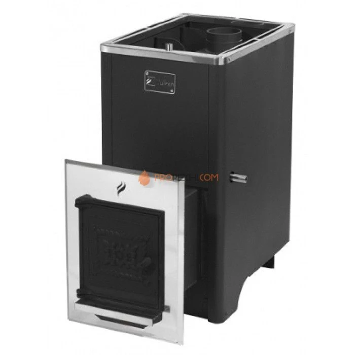 Дровяная печь для бани Вулкан Эльбрус 20 Чугун с теплообменником