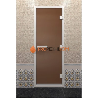 Дверь для хамама DoorWood Бронза матовая, 2100х700 мм