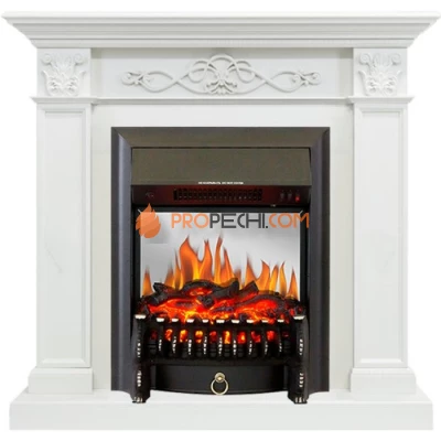 Каминокомплект Royal Flame Verona - Белый дуб с очагом Fobos FX M Black