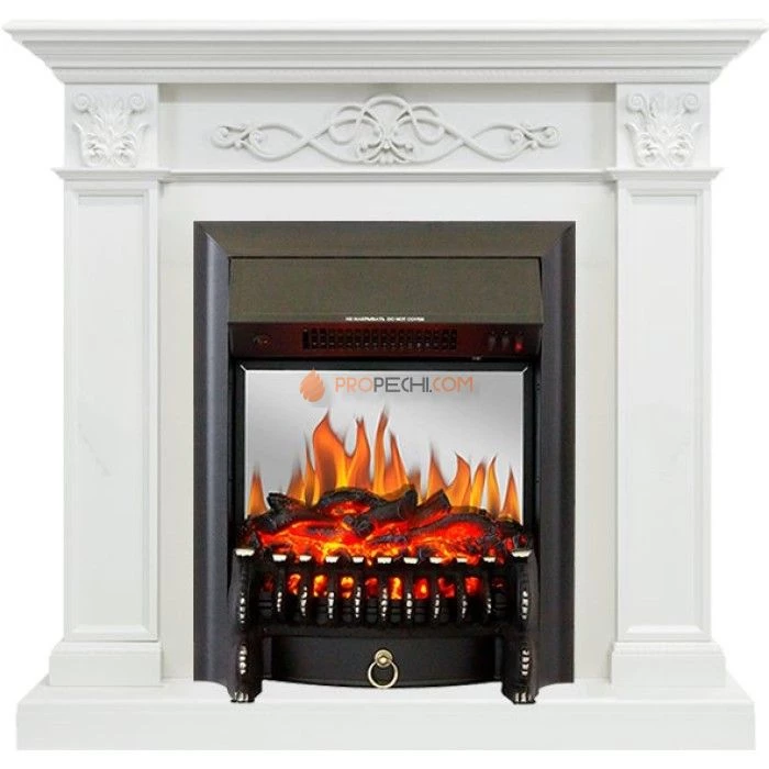 Каминокомплект Royal Flame Verona - Белый дуб с очагом Fobos FX M Black