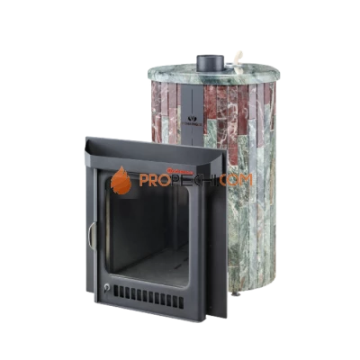 Дровяная печь для бани Ферингер Оптима До 28 м³ - Жадеит + Россо Леванте