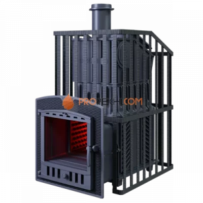 Чугунная печь для бани Гефест Гром 40П2 Ураган