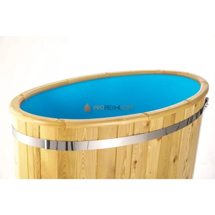 Купель овальная НКЗ из лиственницы, 120x78x140 см