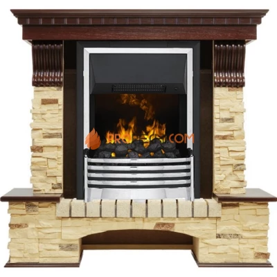 Каминокомплект Dimplex Pierre Luxe - Темный дуб / Сланец (Высота 1005мм) с очагом Flagstaff