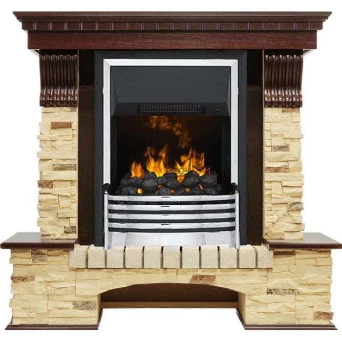 Каминокомплект Dimplex Pierre Luxe - Темный дуб / Сланец (Высота 1005мм) с очагом Flagstaff