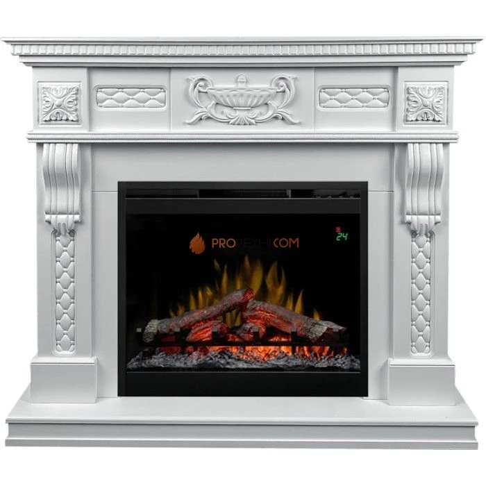 Каминокомплект Dimplex Corsica - Матовый белый с очагом Symphony 26 inch DF2624L-INT