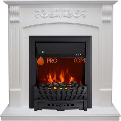 Каминокомплект Royal Flame Sorrento угловой - Белый дуб с очагом Aspen Black