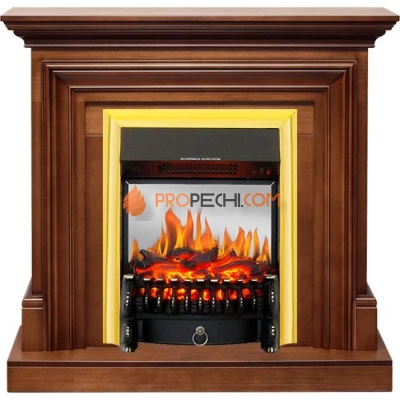 Каминокомплект Royal Flame Bradford - Орех с очагом Fobos FX M Brass