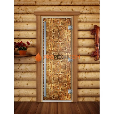 Дверь для бани DoorWood Престиж Фотопечать А054, 2000x800 мм