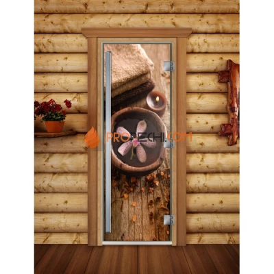 Дверь для бани DoorWood Престиж Фотопечать А009, 2000x800 мм