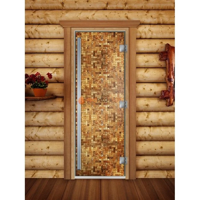 Дверь для бани DoorWood Престиж Фотопечать А054, 1900x700 мм