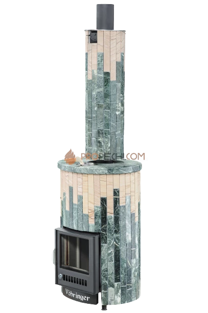 Банная печь Ферингер ПФ Уют-25 Змеевик + "Окаменевшее дерево"