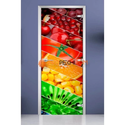 Стеклянная межкомнатная дверь DoorWood с фотопечатью Fruite-05, 2000х700 мм