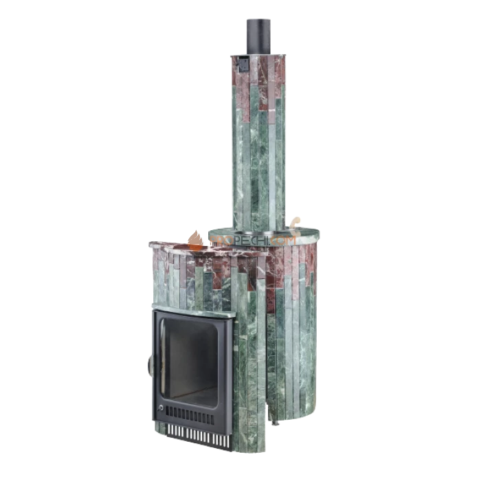 Дровяная печь для бани Ферингер Малютка До 18 м³ - Змеевик + Россо Леванте