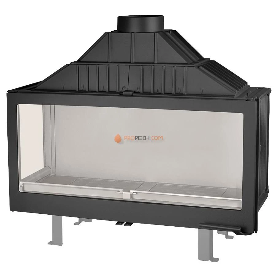 Каминная топка Liseo Castiron LCI 11 GFL стекло слева