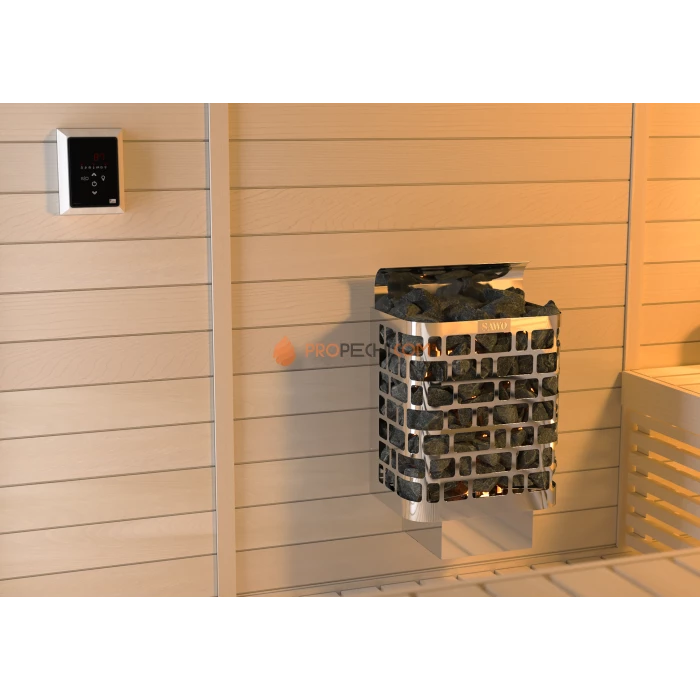 Электрическая печь SAWO KRIOS KRI-80Ni2-P 8 кВт (встроенный блок мощности, пульт покупается отдельно)