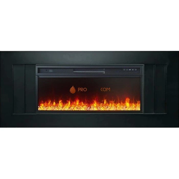 Каминокомплект Royal Flame Line 42 CRM (санд блэк) (Разборный) - Матовый черный с очагом Vision 42 LED