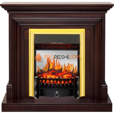 Каминокомплект Royal Flame Bradford - Темный дуб с очагом Fobos FX M Brass