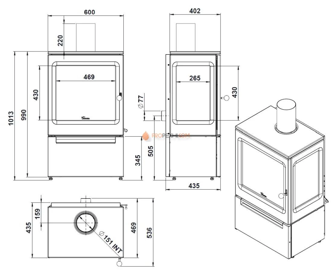 Печи-камины Lacunza Garde