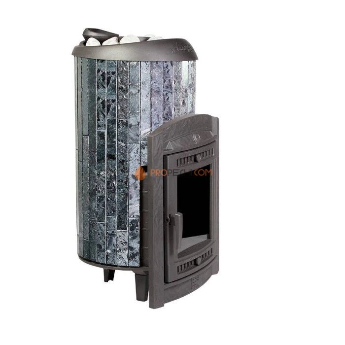 Чугунная печь для бани Атмосфера XL КТТ Про ламели Пироксенит наборный