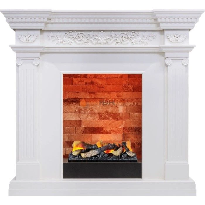 Каминокомплект Dimplex Amalfi - Белый дуб с очагом Cassette 400 LNH-INT (с дровами)