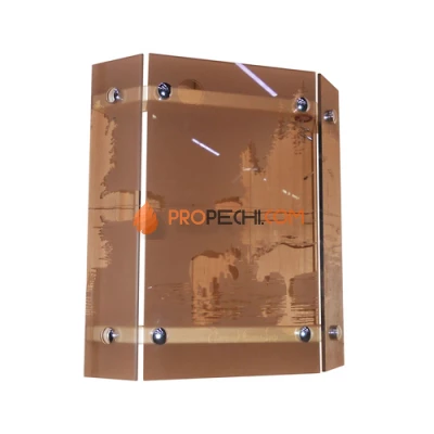 Абажур угловой Лоси в воде 3 стекла