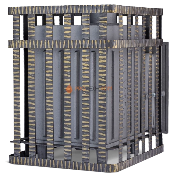 Чугунная банная печь Гроза 18П2 в сетке