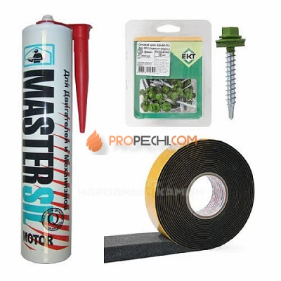 Монтажный набор для установки проходки кровли (зеленый)