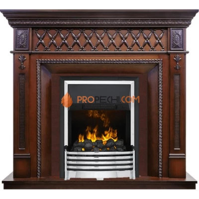 Каминокомплект Dimplex Alexandria - Махагон коричневый антик с очагом Flagstaff