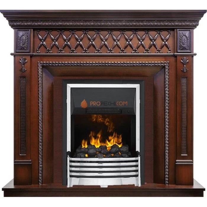 Каминокомплект Dimplex Alexandria - Махагон коричневый антик с очагом Flagstaff