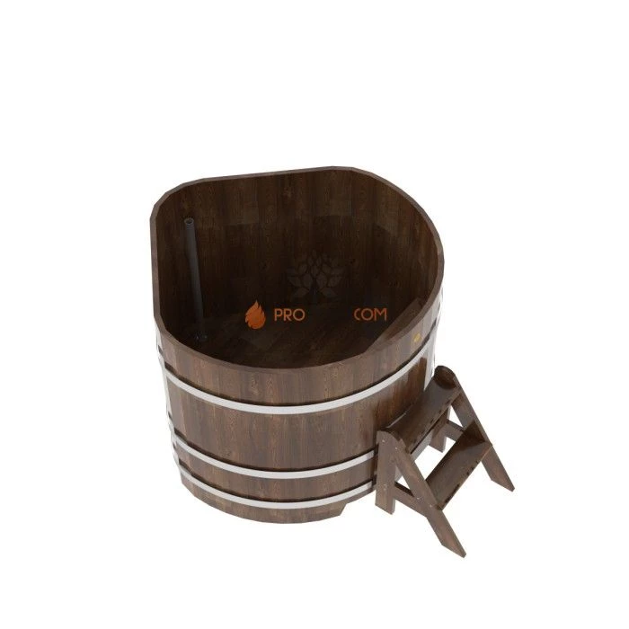 Купель BentWood угловая из сращенных ламелей мореной лиственницы 1,19х1,19